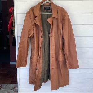 Wilson’s Leather Vintage Cognac Maxi Trench Coat